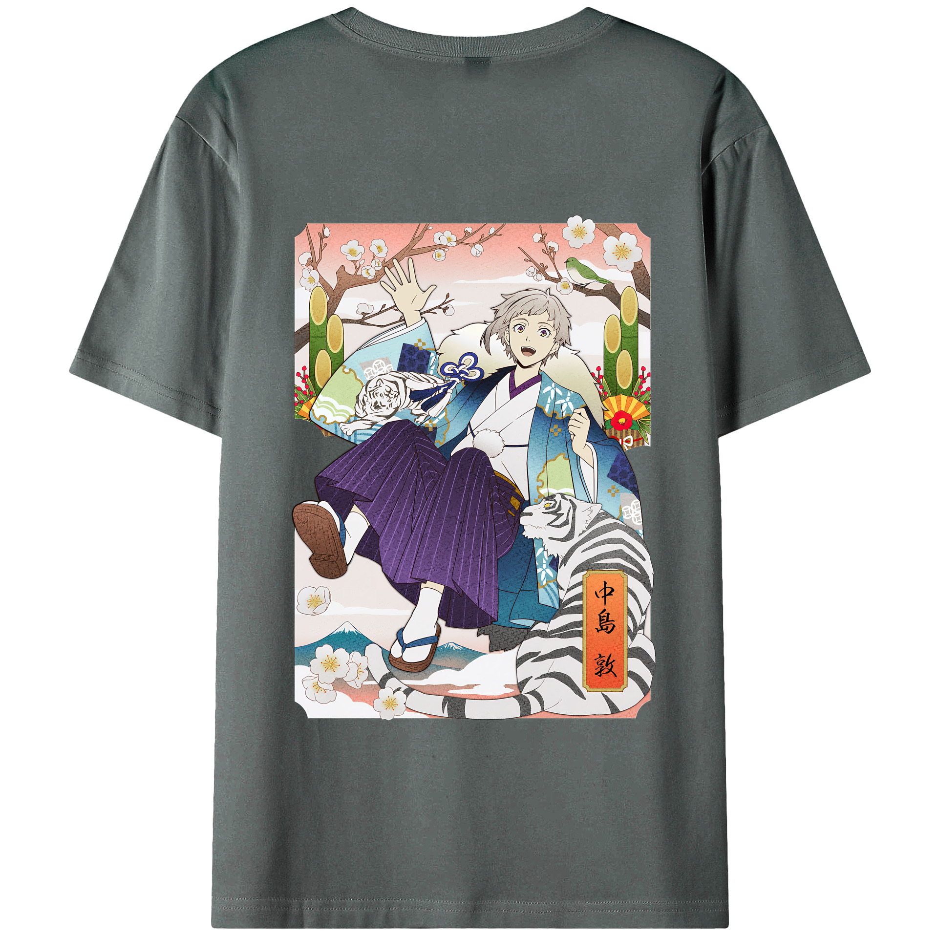 （画像用） 文豪ストレイドッグス Bungo Stray Dogs 綿100％半袖Tシャツ（背面プリント）